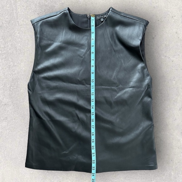 NWT Women’s Dynamite Michaela Faux Leather Muscle T-Shirt | M - Picture 7 of 10